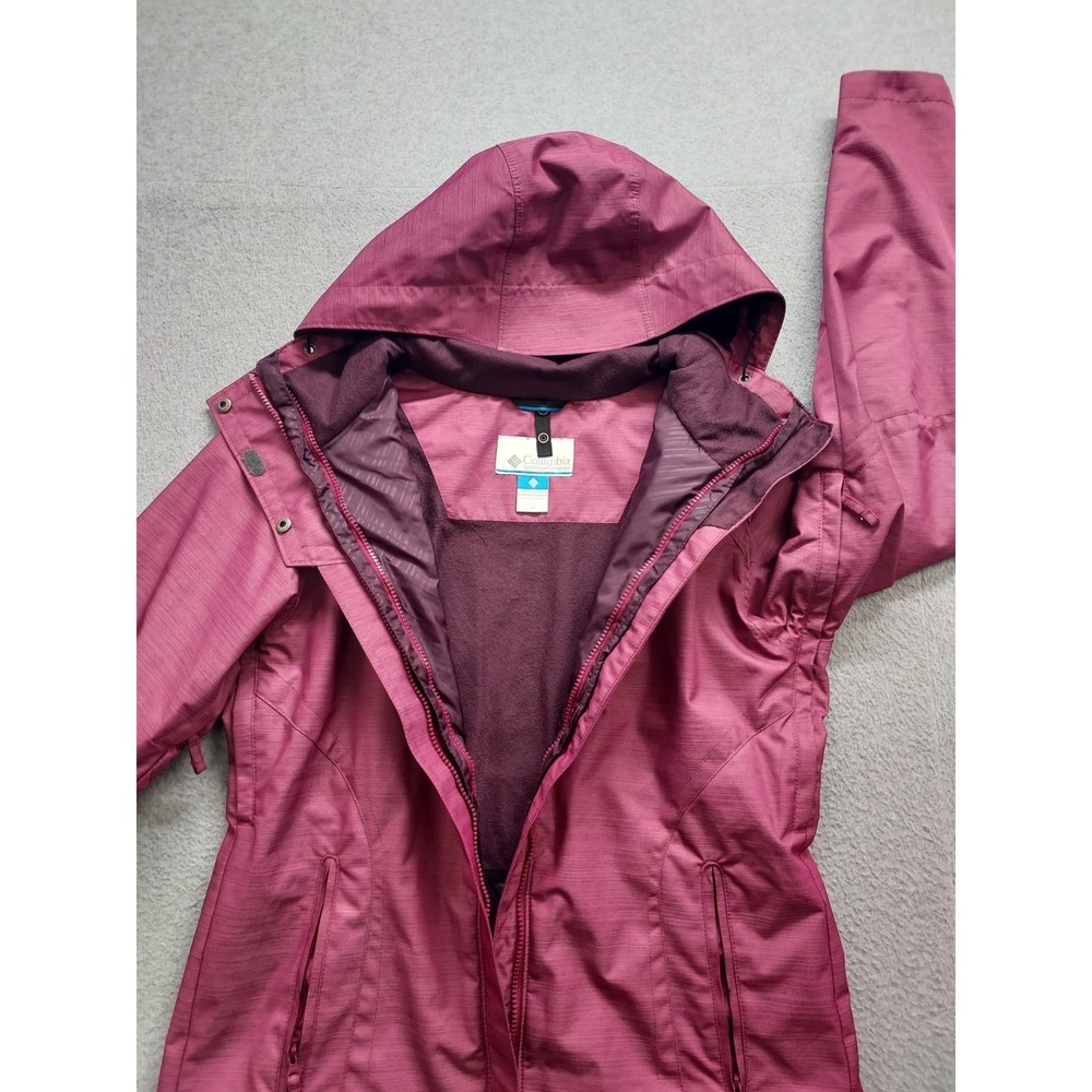 Columbia Sportwear Company Women Hoodie Jacket M Purple Full Zip Pockets Outdoor - Picture 8 of 15